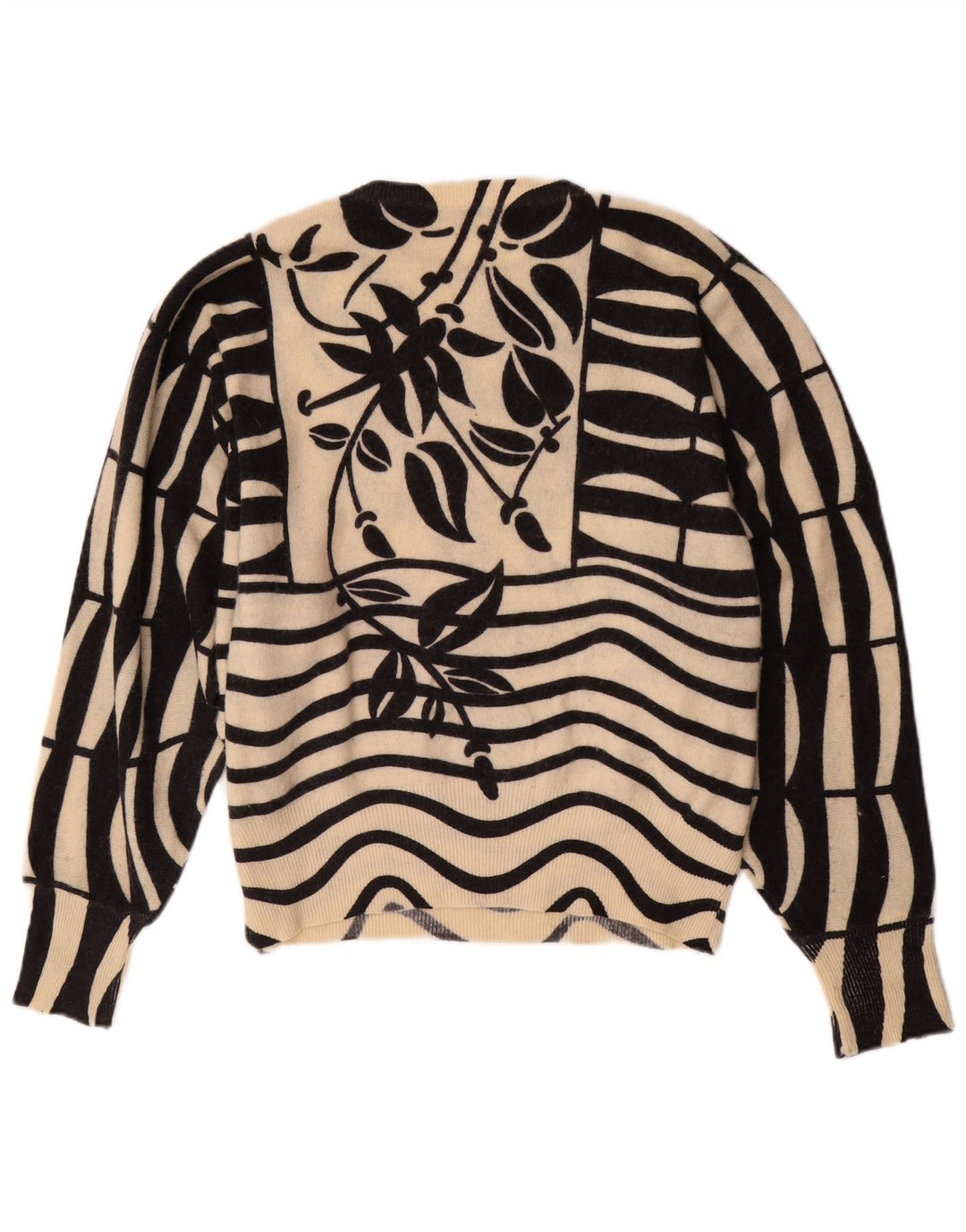 Suéter feminino MARLY'S Batwing com gola redonda EU 46 XL branco floral