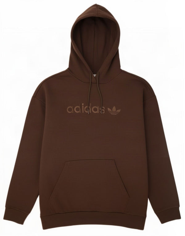 Adidas Womens Graphic Hoodie Jumper UK 12 Médio Algodão Marrom