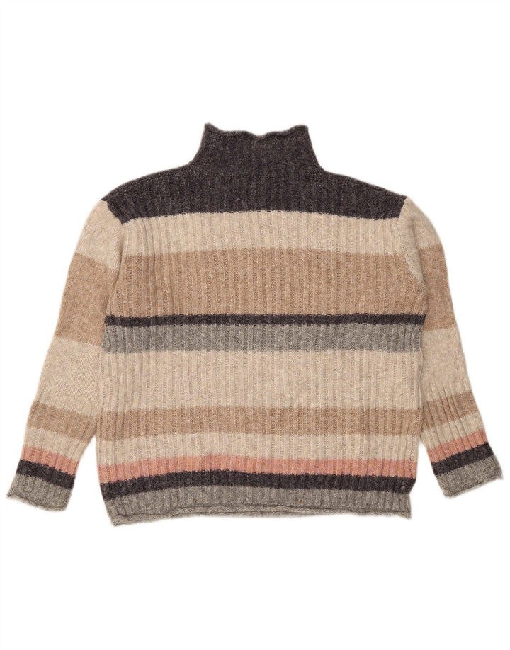 Suéter feminino Marks & Spencer com gola tartaruga Reino Unido 12 médio multicolorido