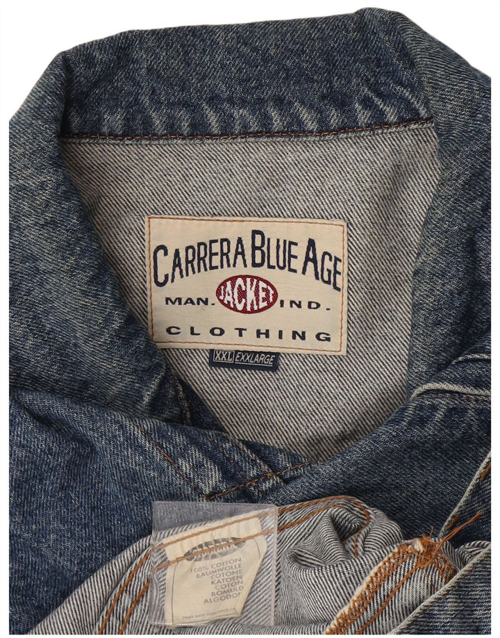 Colete jeans masculino CARRERA UK 44 2XL algodão azul