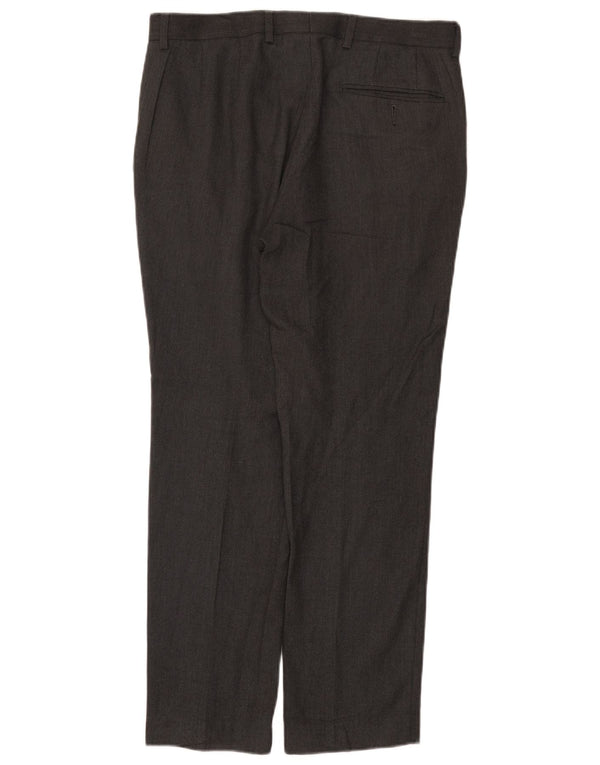 Calça masculina Marks & Spencer Slim Suit W32 L29 cinza poliéster