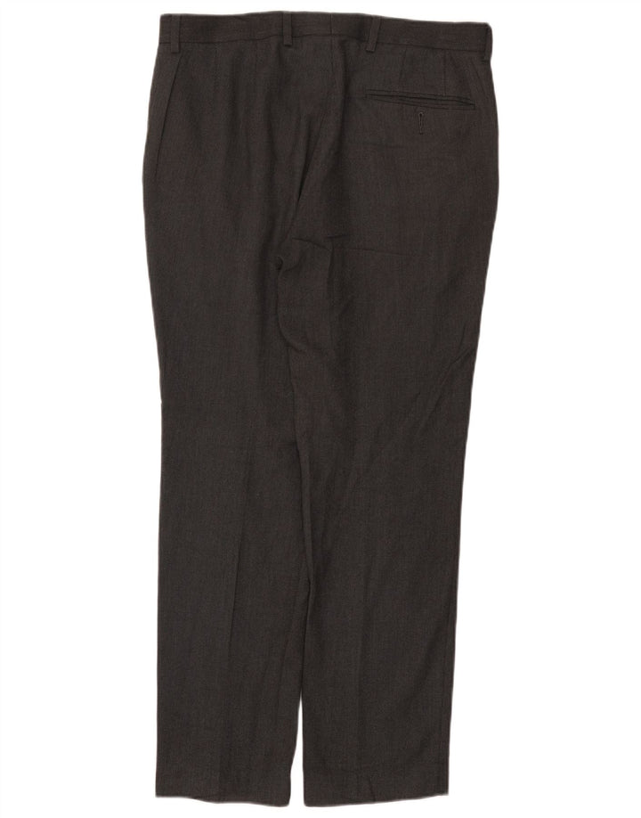 Calça masculina Marks & Spencer Slim Suit W32 L29 cinza poliéster