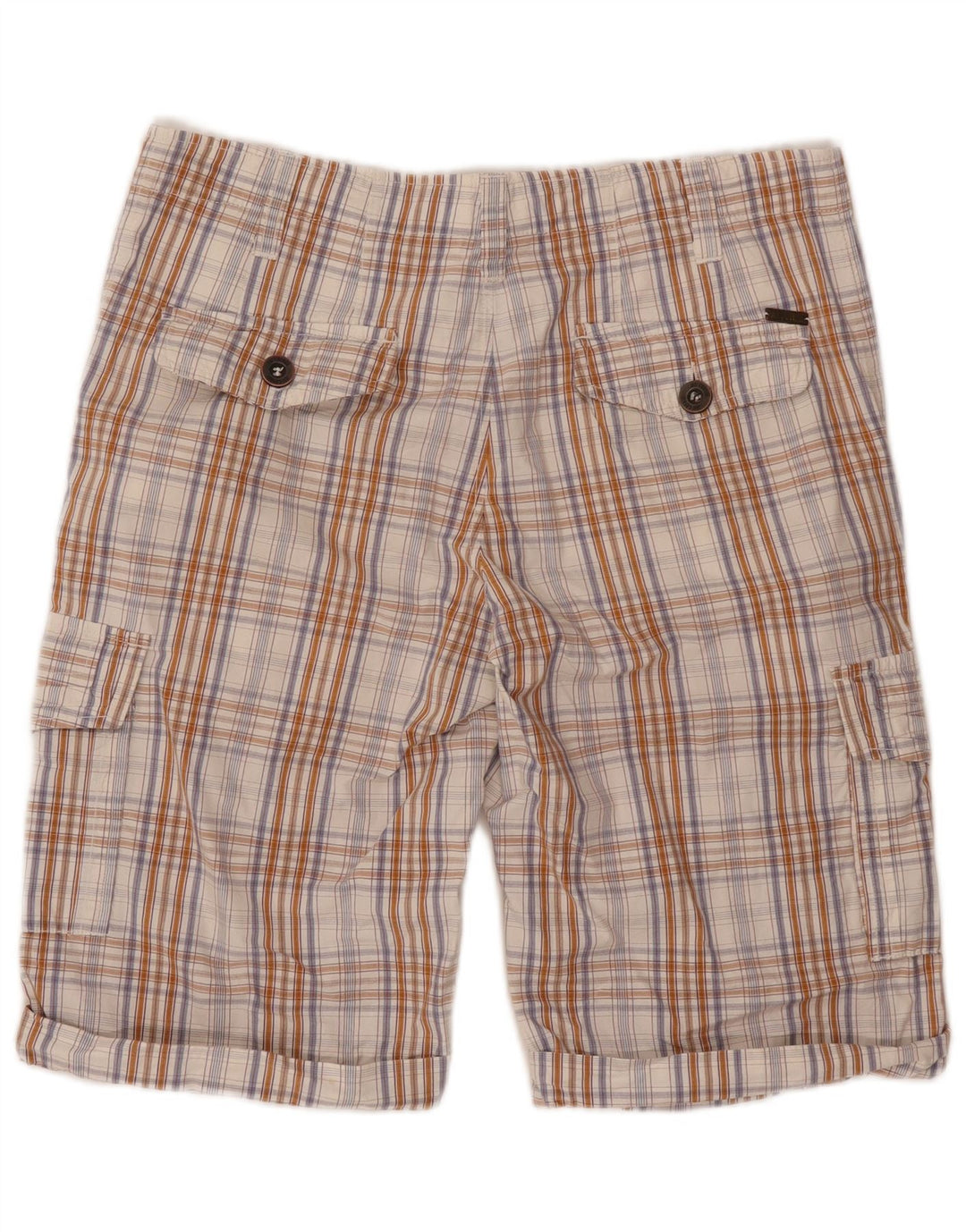 Shorts cargo masculino Just Cavalli W36 grande xadrez bege