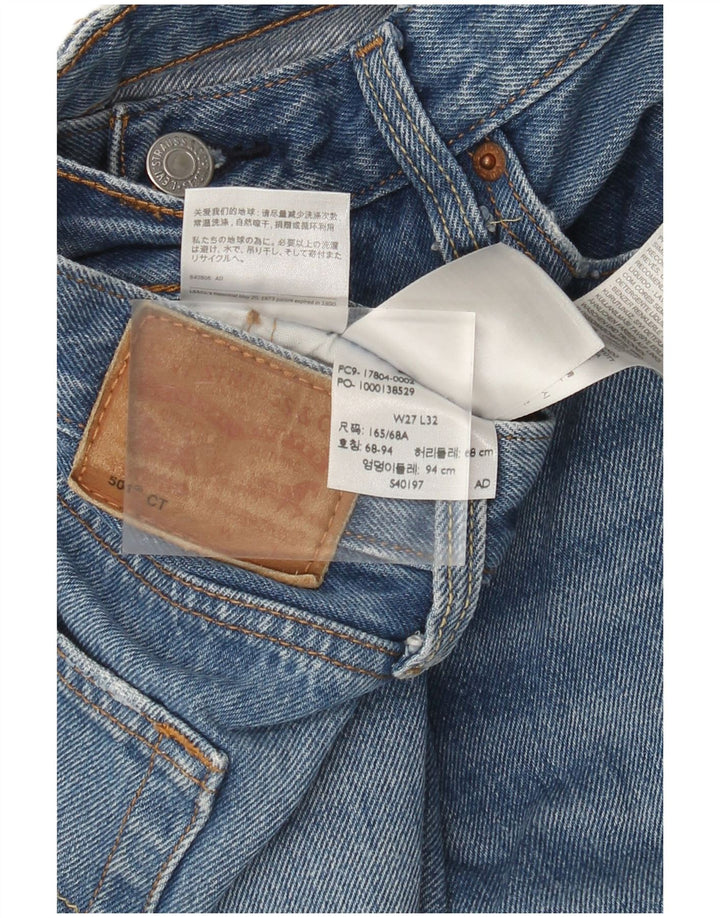 Levi's Masculino 501 Straight Jeans W27 L27 Azul Algodão