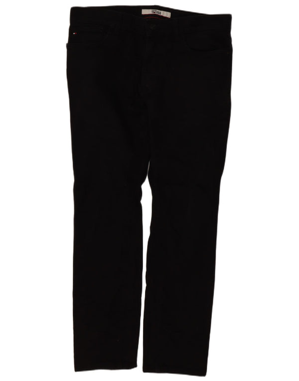 Tommy Hilfiger Masculino Slim Jeans W32 L30 Algodão Preto