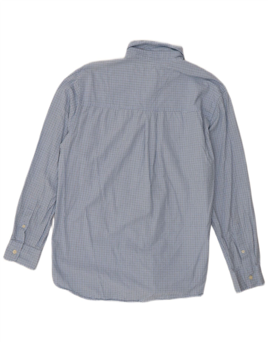 Camisa masculina Chaps de algodão guingão azul médio