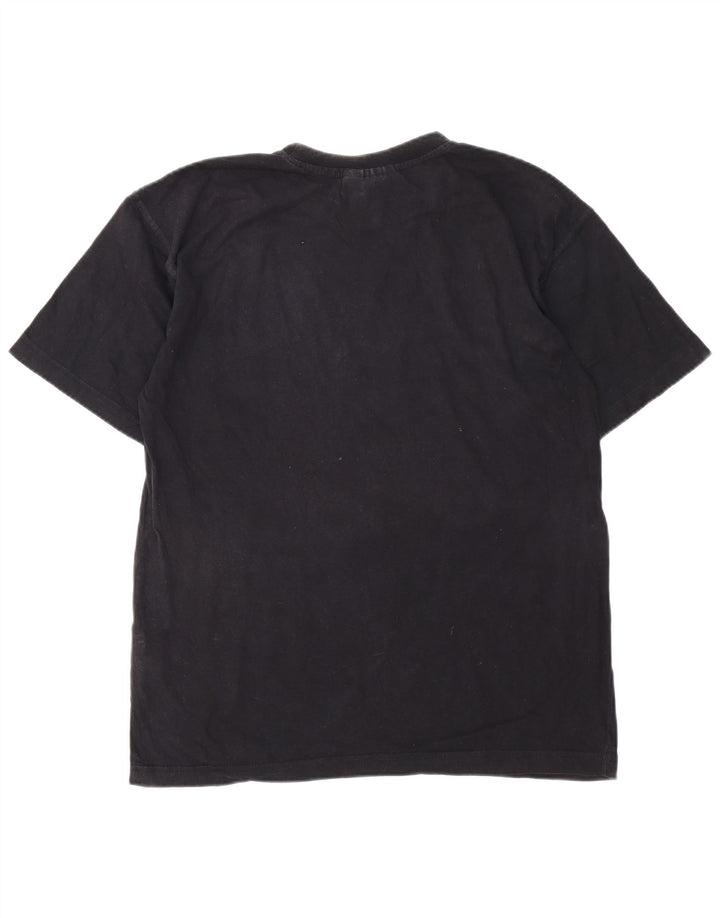 Puma Mens Graphic T-Shirt Top Médio Algodão Preto