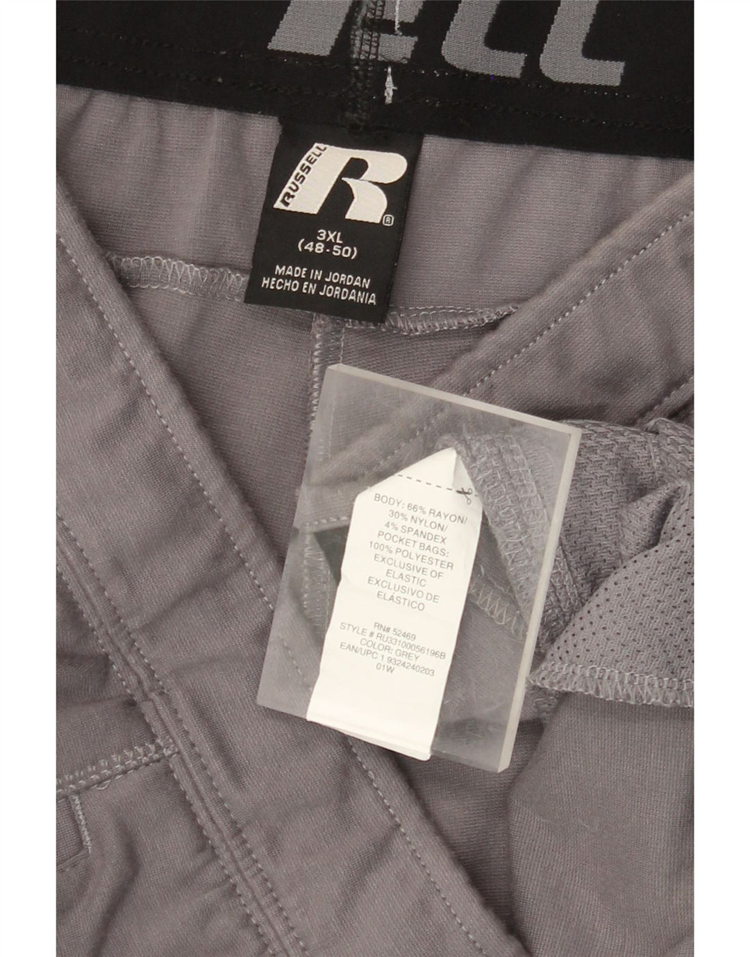 Calça de treino masculina RUSSELL ATLÉTICA 3XL cinza rayon