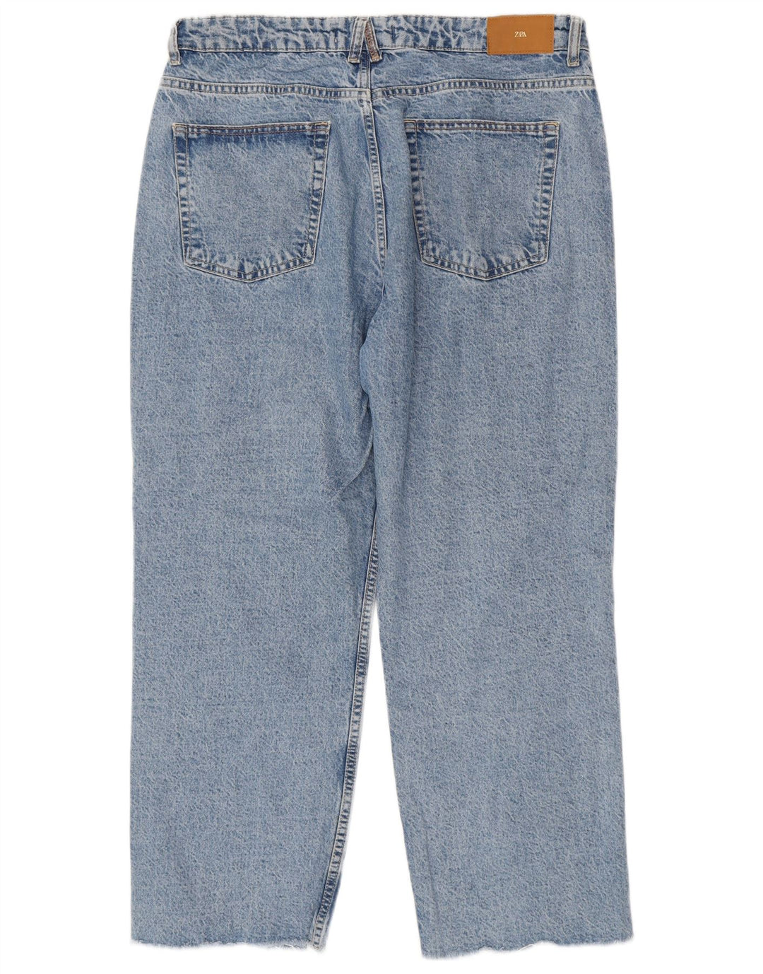 ZARA Jeans Soltos Femininos EU 42 Grande W32 L27 Azul