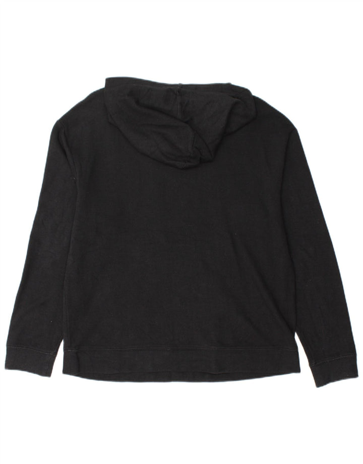 Suéter com capuz feminino MASSIMO DUTTI UK 14 médio preto Chevron