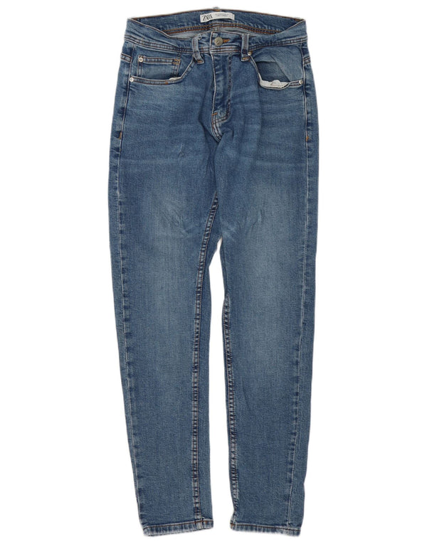 Zara Mens Slim Jeans EU 40 Médio W31 L30 Azul Algodão