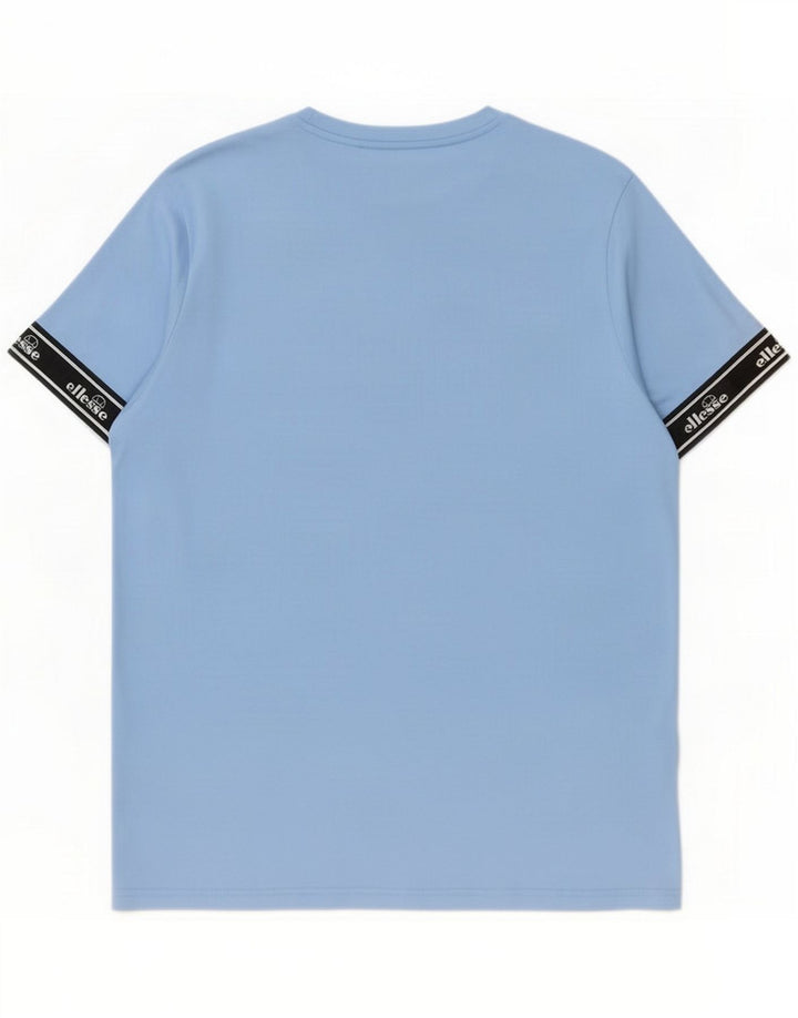 Ellesse Camiseta masculina gráfica Top XL Azul Colorblock Poliéster