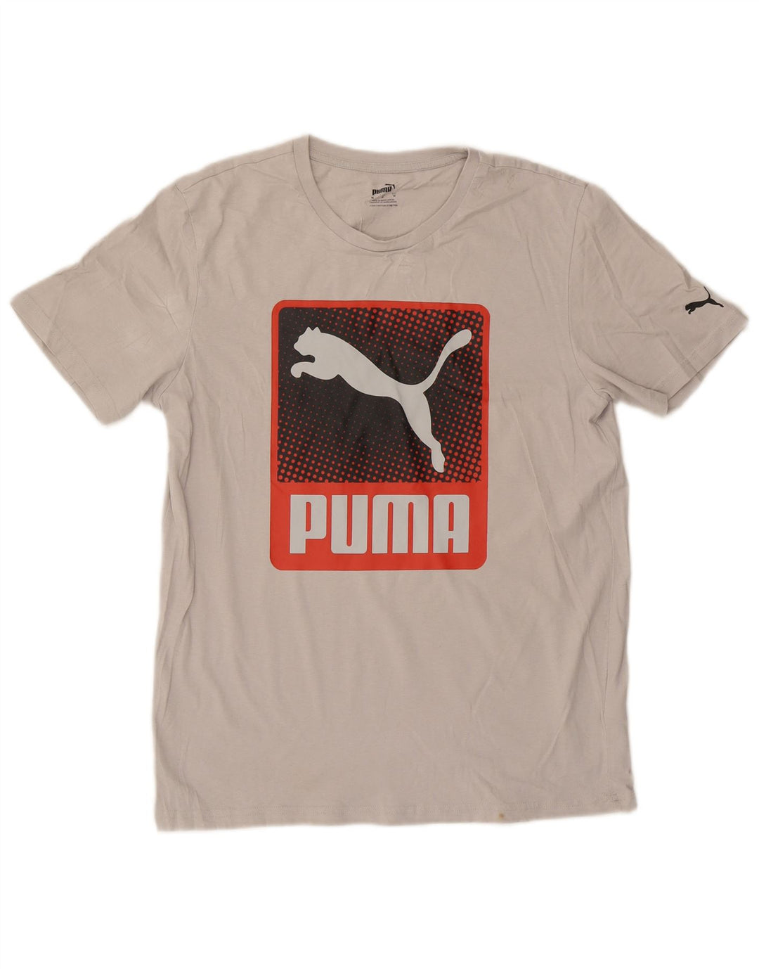 Camiseta masculina Puma Graphic Top cinza médio algodão