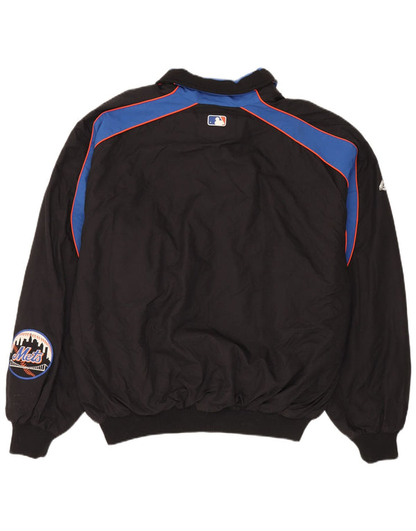 Majestic Mens Mets Graphic Tracksuit Top Jacket XL Preto Colourblock Nylon