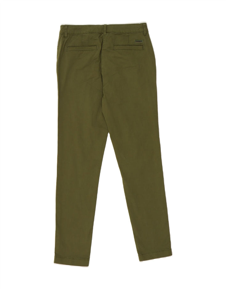 NAPAPIJRI Womens Slim Chino Trousers W26 L27 Khaki Vintage Napapijri and Second-Hand Napapijri from Messina Hembry 