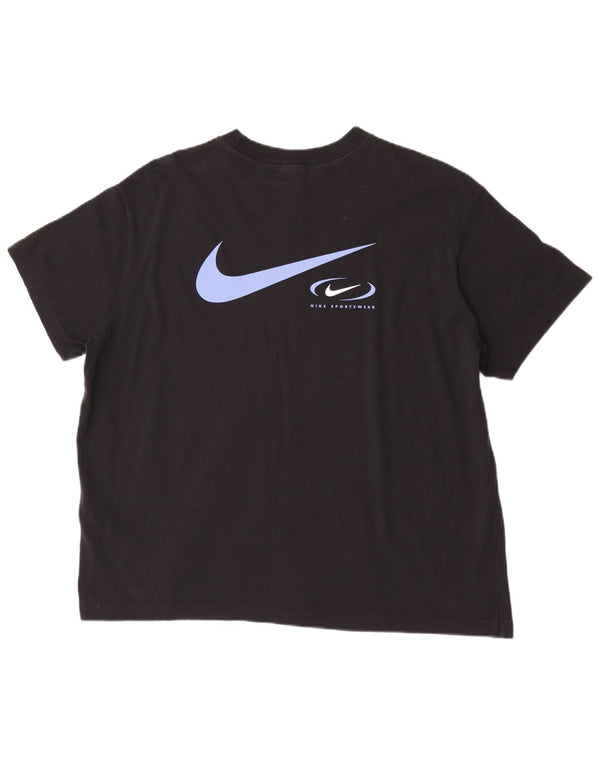 Camiseta gráfica masculina Nike grande algodão preto