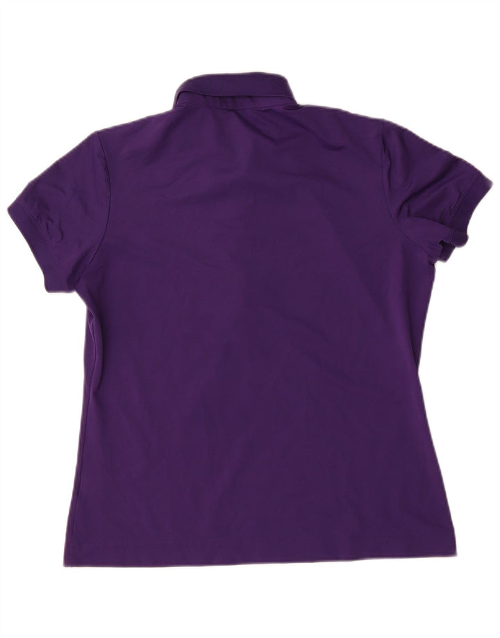 Camisa polo feminina Nike Dri Fit UK 12/14 médio roxo poliéster