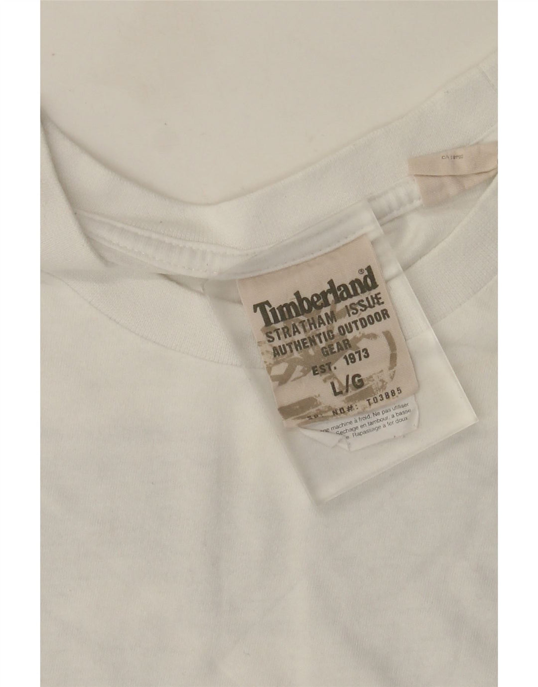 Timberland Camiseta masculina gráfica grande algodão branco
