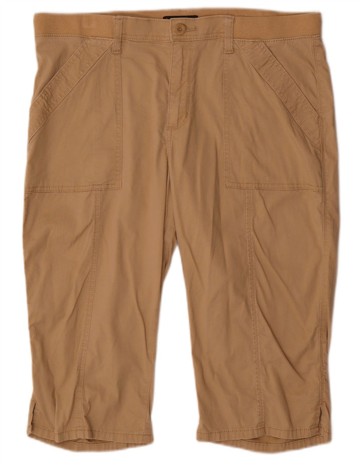 Lee Womens Mid Rise Relaxed Fit Bermuda Shorts W36 XL Bege