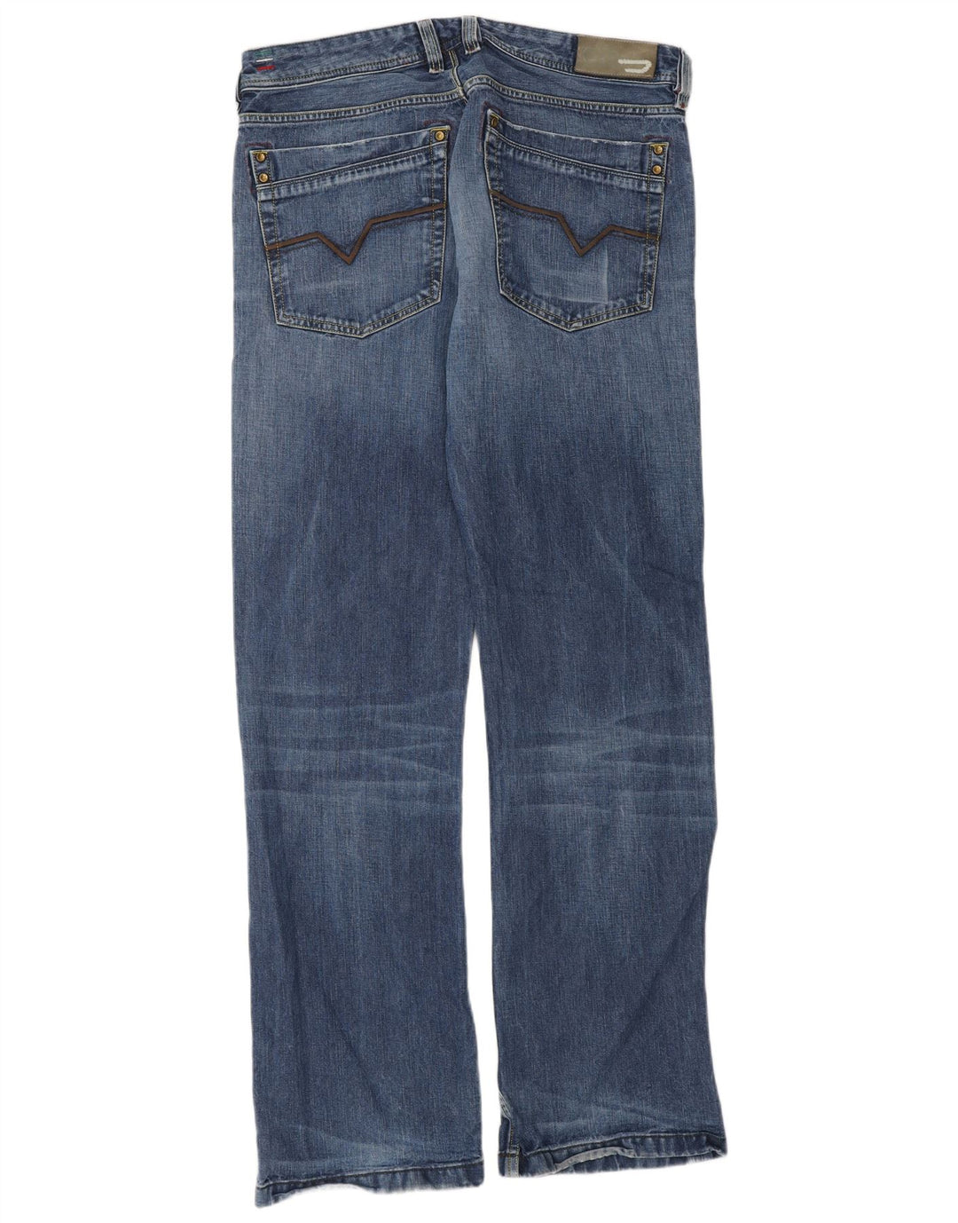 Diesel Mens Lemmen Bootcut Jeans W33 L32 Azul Algodão