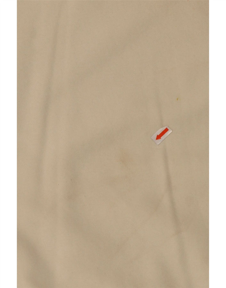 NIKE Womens Crop Oversized Sweatshirt Jumper UK 10 Pequeno Off White Cotton