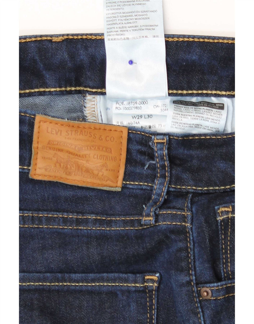 Calça jeans feminina Levi's 725 High Rise Bootcut W29 L30 Azul Marinho Lyocell