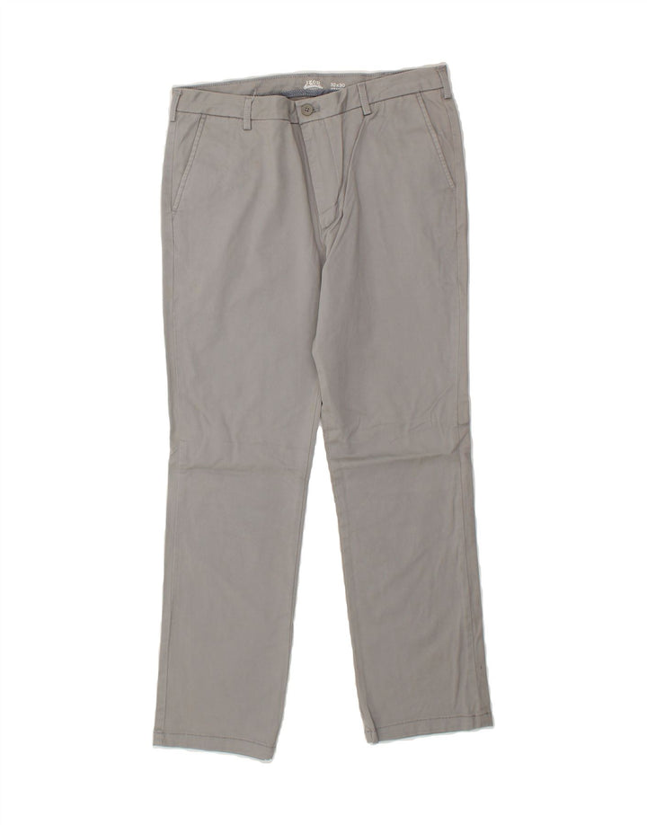 IZOD Mens Salt Water Straight Chino Trousers W32 L30 Grey Cotton Vintage Izod and Second-Hand Izod from Messina Hembry 