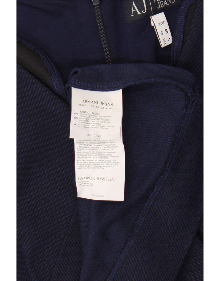Vestido feminino Armani Jeans manga comprida bainha EU 40 médio azul marinho viscose