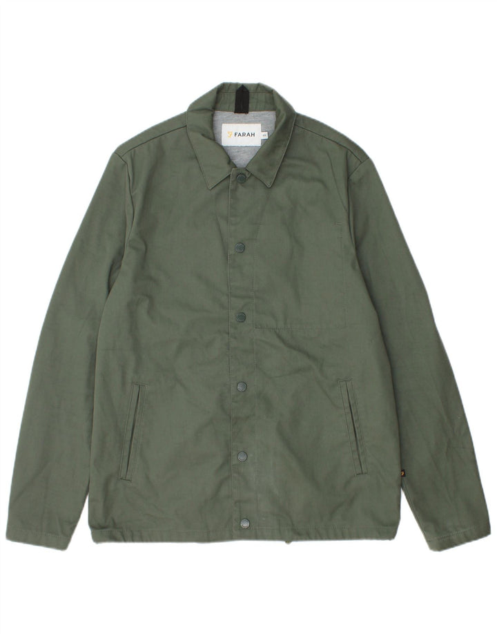 Jaqueta bomber masculina FARAH UK 34 XS poliéster verde