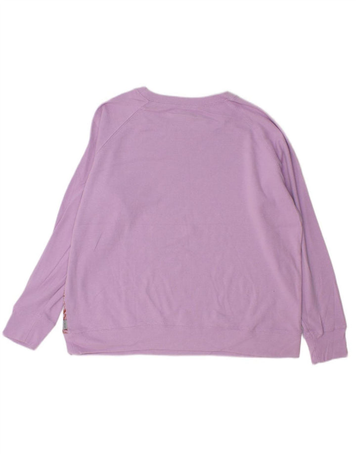 EDDIE BAUER Suéter feminino UK 18 XL roxo Paisley algodão