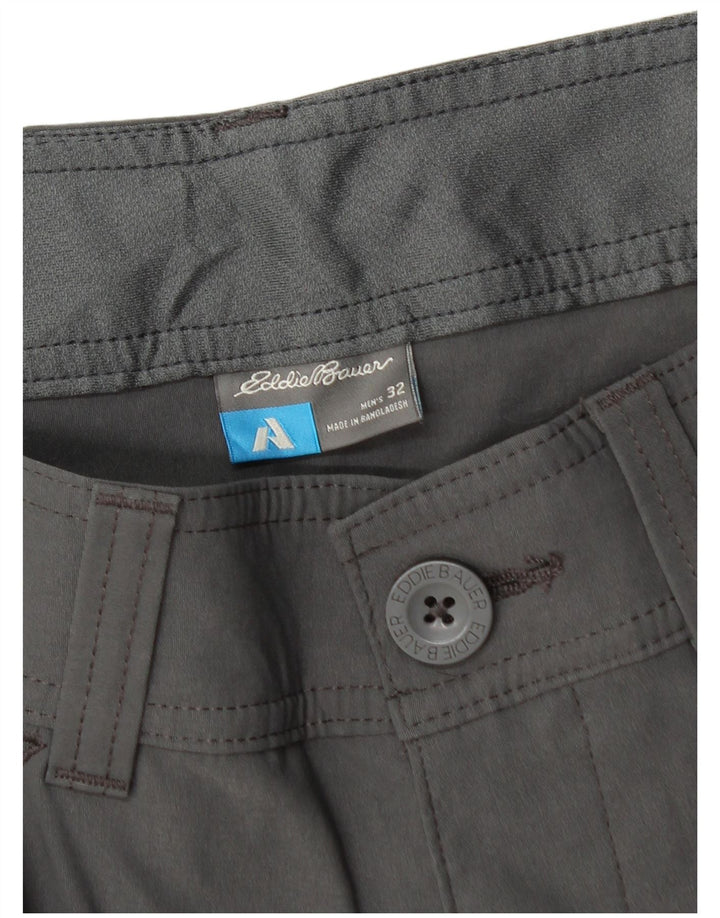 Shorts cargo masculino EDDIE BAUER W32 nylon cinza médio