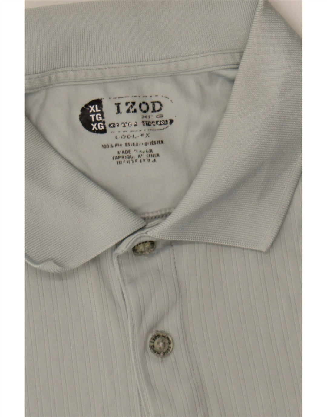 IZOD Mens Polo Shirt XL Grey Polyester Vintage Izod and Second-Hand Izod from Messina Hembry 