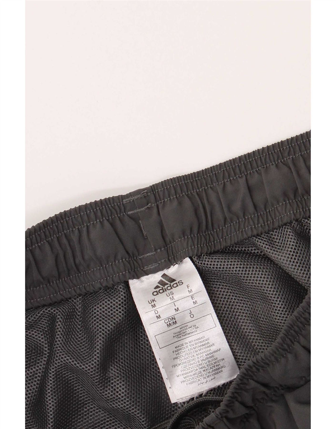 Shorts esportivos masculinos Adidas poliéster cinza médio