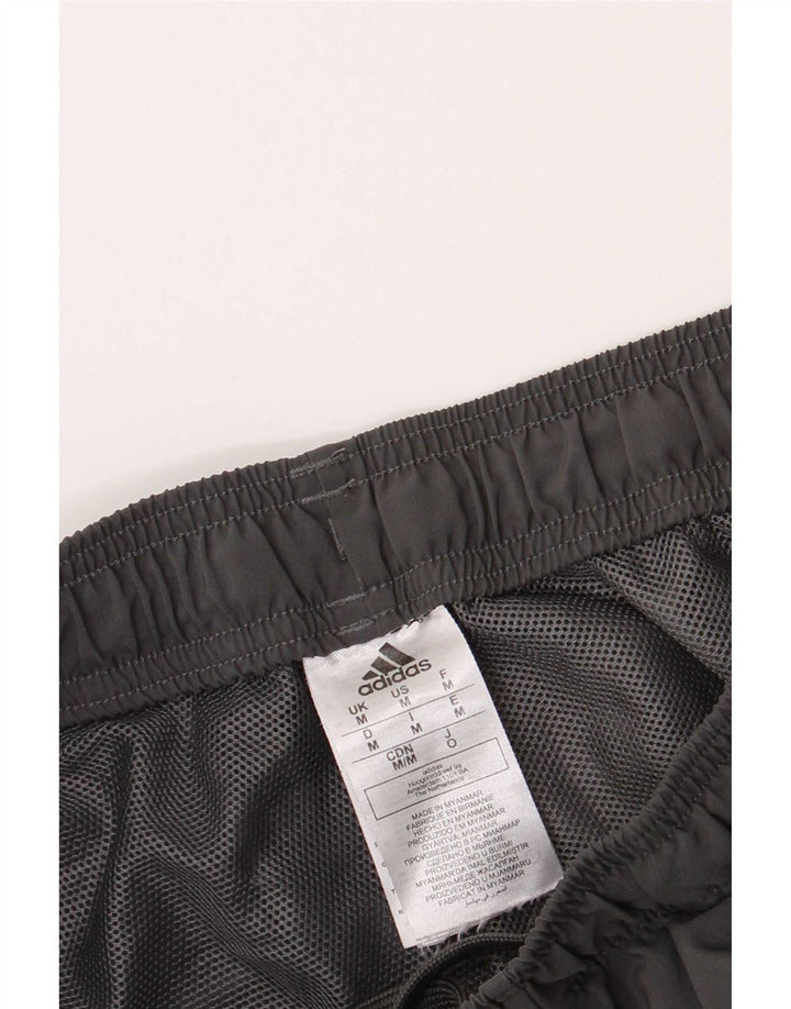 Shorts esportivos masculinos Adidas poliéster cinza médio