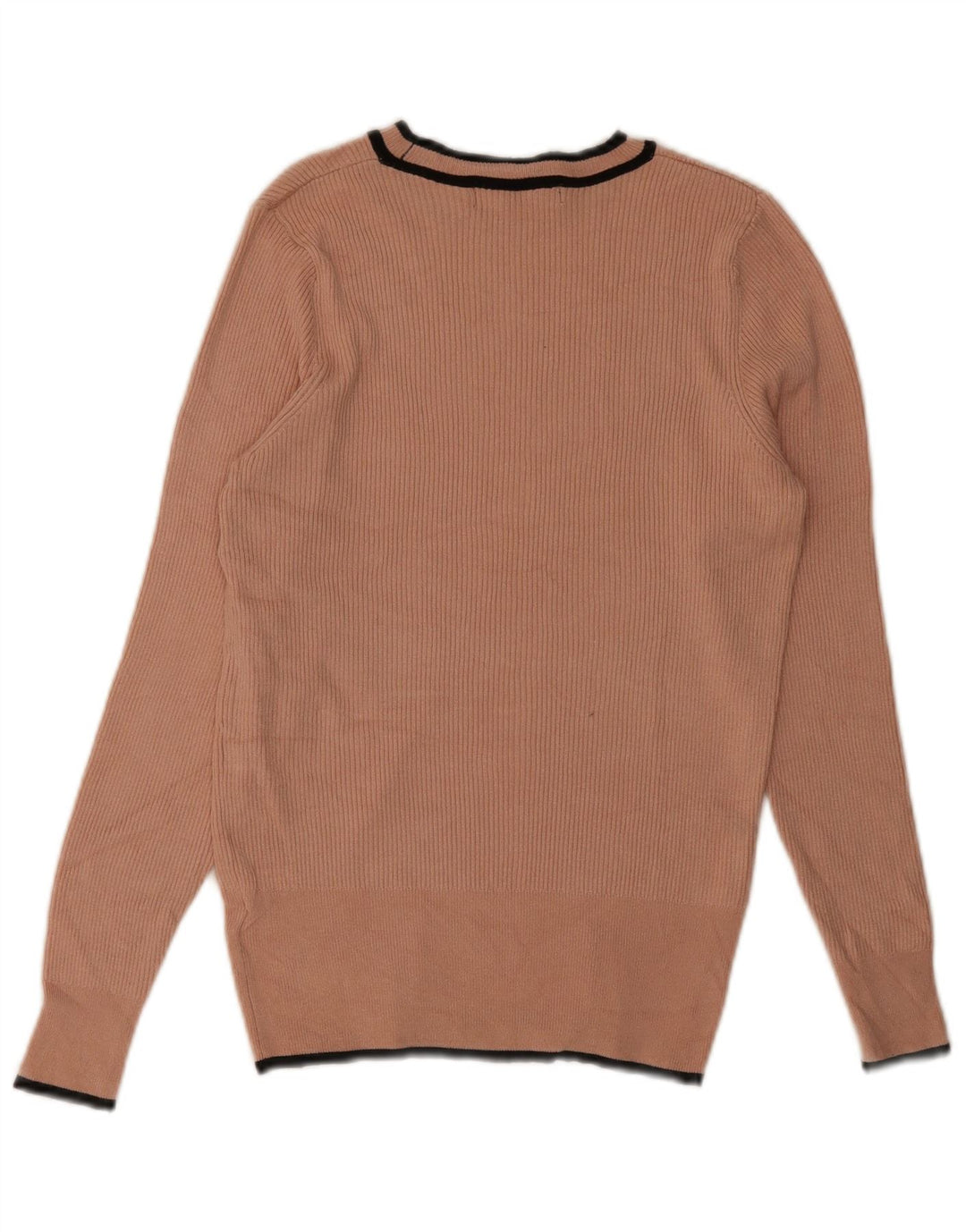 Blusa feminina Marks & Spencer UK 14 grande viscose listrada rosa