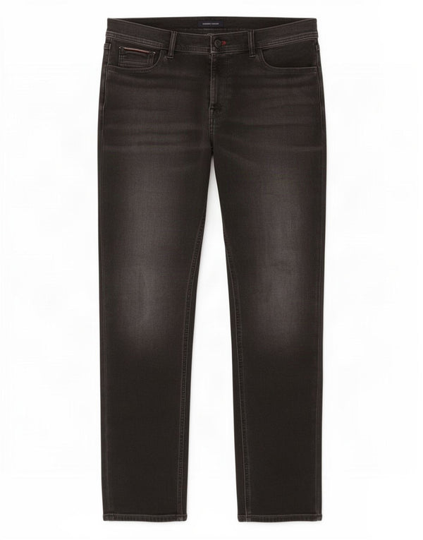 Tommy Hilfiger Masculino Slim Jeans W34 L34 Cinza Algodão