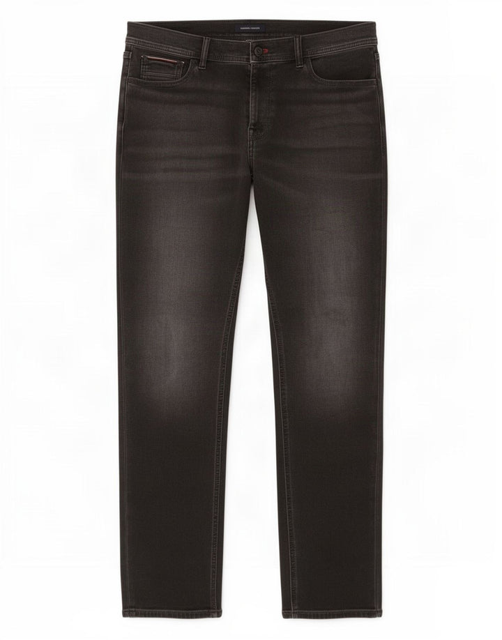 Tommy Hilfiger Masculino Slim Jeans W34 L34 Cinza Algodão