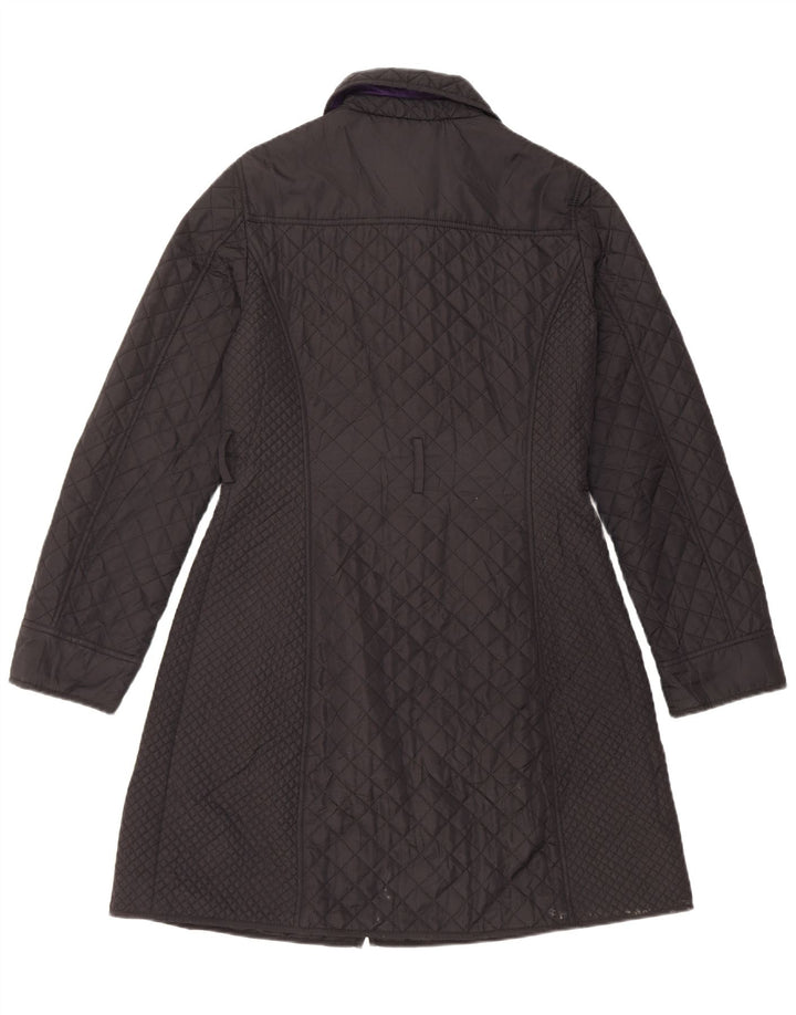 Casaco corta-vento feminino acolchoado Hobbs UK 10 pequeno nylon preto