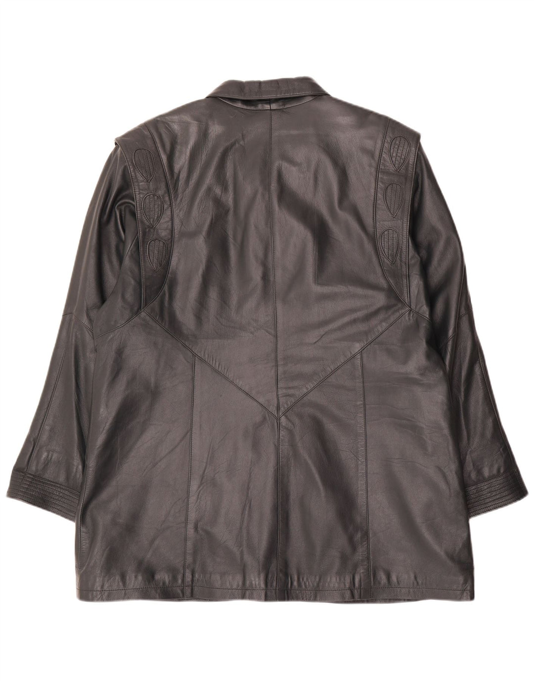 Casaco de couro feminino S&A EU 50 3XL verde