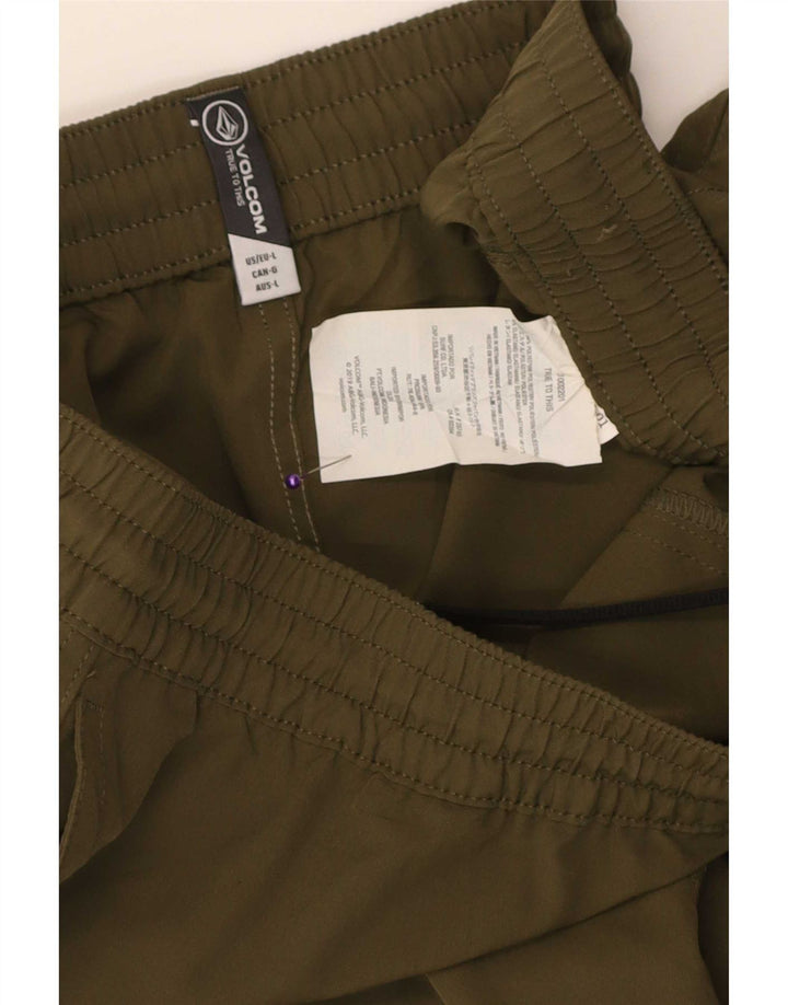Shorts de natação masculino Volcom grande poliéster cáqui
