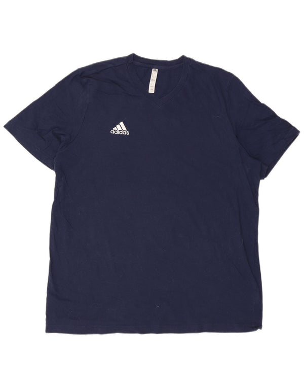 Camiseta masculina Adidas Top XL azul marinho algodão