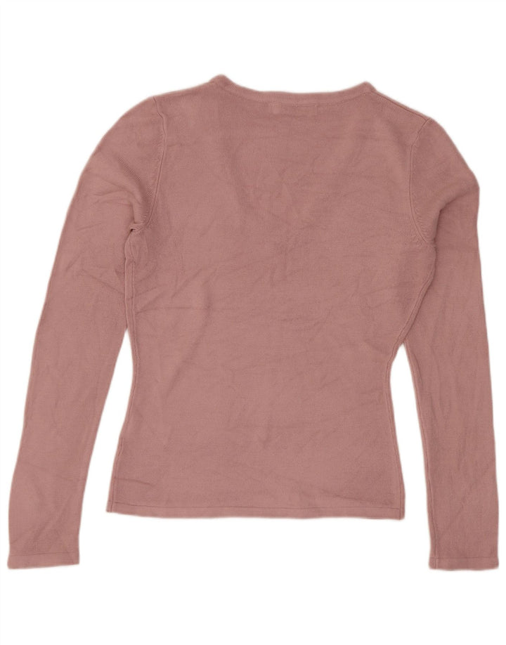 Topshop Feminino Top Manga Longa Reino Unido 8 Pequeno Acrílico Rosa
