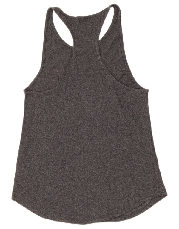 ADIDAS Womens Graphic Vest Top UK 4/6 XS Cinza Algodão