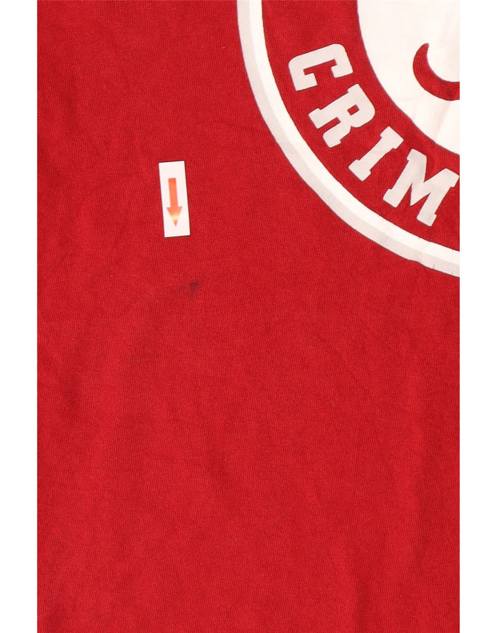 Camiseta masculina estampada Champion grande algodão vermelho