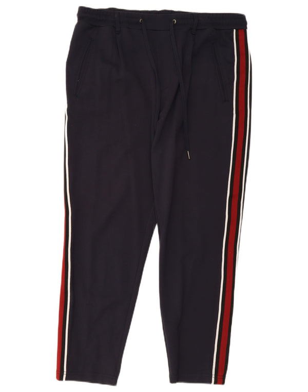 Calça de treino masculina Jack & Jones grande azul marinho colorblock viscose