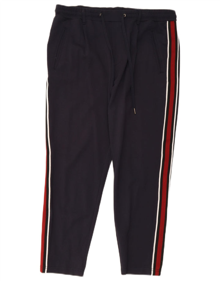Calça de treino masculina Jack & Jones grande azul marinho colorblock viscose