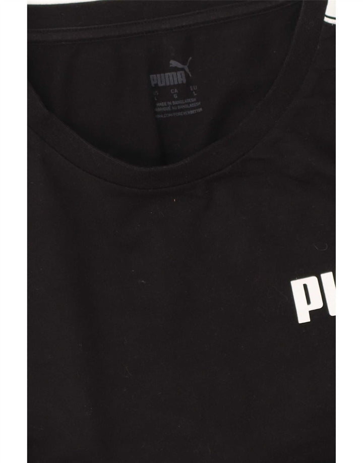 Camiseta masculina Puma Graphic Top grande bloco colorido preto