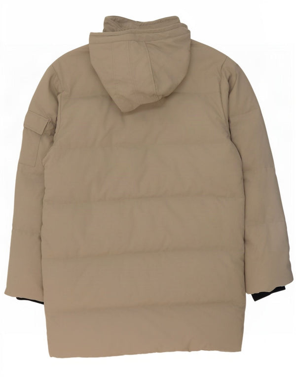 Casaco acolchoado com capuz masculino Diadora UK 40 grande poliamida verde