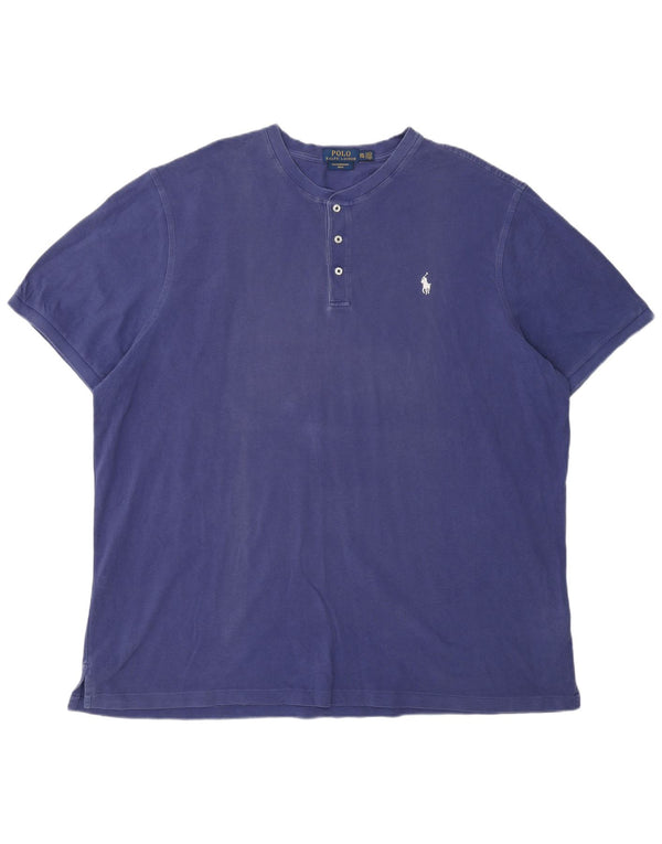Polo Ralph Lauren Camiseta masculina Top 2XL Azul Algodão Clássico
