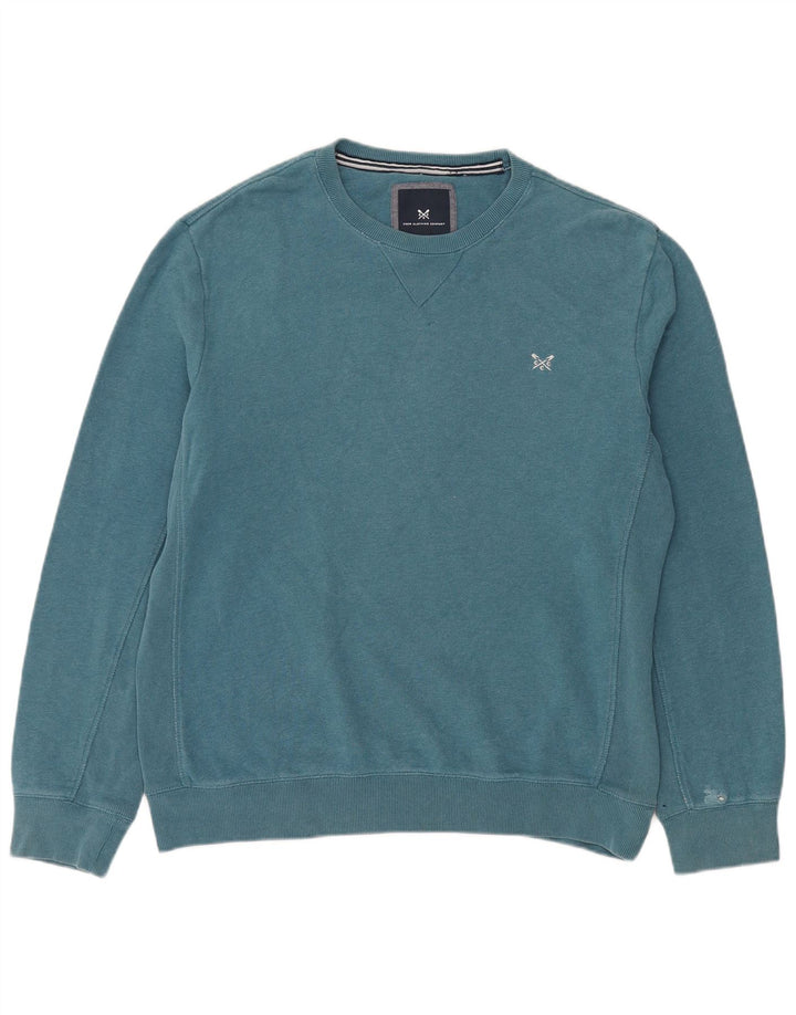 Crew Clothing Mens Moletom Jumper XL Algodão Azul